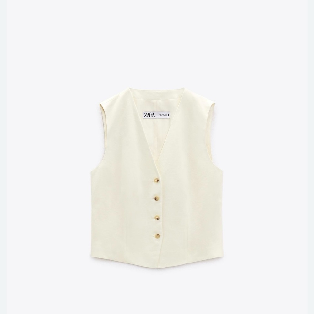 Zara Button Front Vest